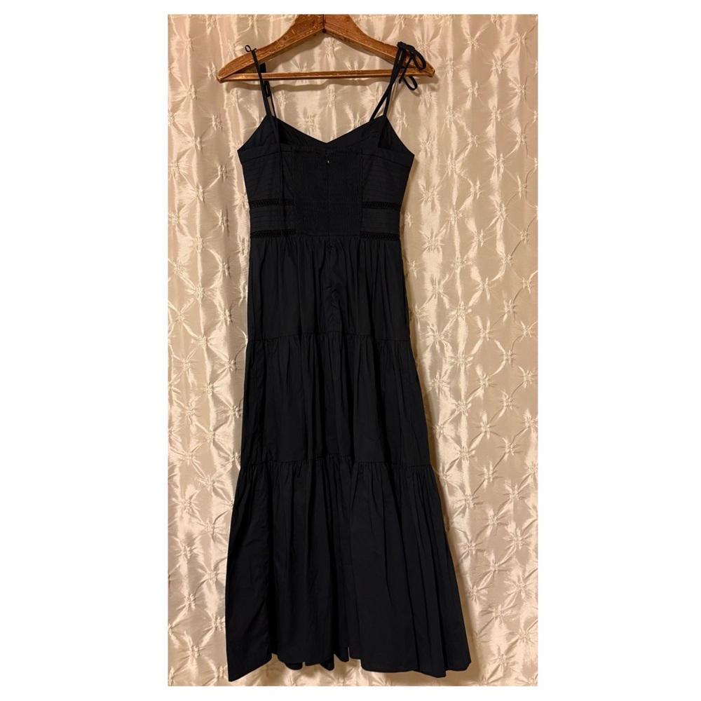 Christy Lynn Mira Tiered Midi Dress Navy Blue Sleeveless - Picture 3 of 11